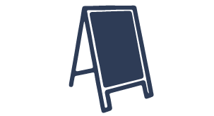 Illustration of sandwich board